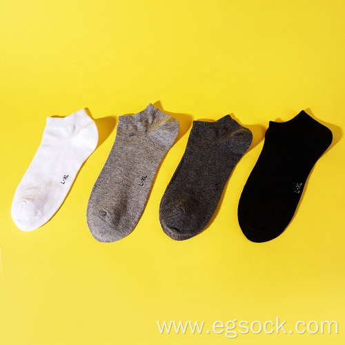 anti-slip solid color low cut cotton ankle socks